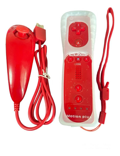 Controle  Compatível Wii Remote Com Motion Plus E Nunchuck 