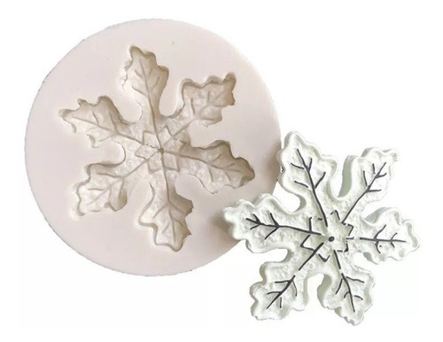 Molde De Silicón Fondant/ Pasta/ Copo De Nieve Textura