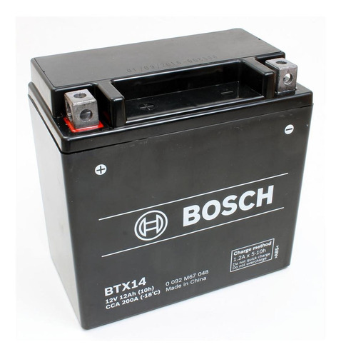 Bateria Moto Gel Bosch Btx14 = Ytx14 12v 12ah Honda Trx 300 