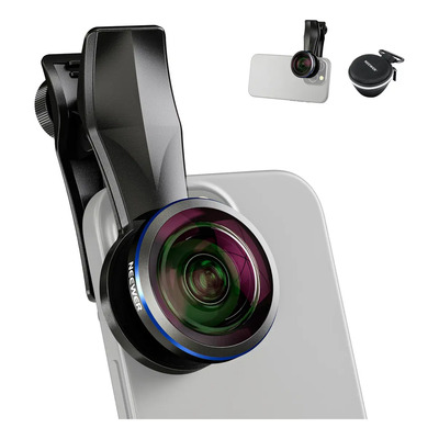Neewer Lente Ojo de pez de 8 mm con Clip de Lente de teléfono de Gran Angular de 220° y Rosca de 17 mm, también para Jaula de teléfono roscada de 17 mm, Funda de teléfono\u002FAbrazadera de | Meses sin interés