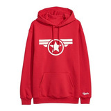 Buzo Buso Saco O Hoodie De Capitán América Color Rojo