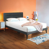 Cama King Size Danita, Base Armable Con Cabecera Roomi