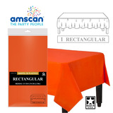 Mantel De Mesa De Plástico 137x274cm Amscan Naranja Color Naranja Claro