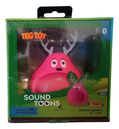 Sound Toons Fani - Caixa De Som Bluetooth - Tec Toy - Rosa 