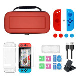 Kit De Accesorios Con Funda Para Nintendo Switch 16 En 1
