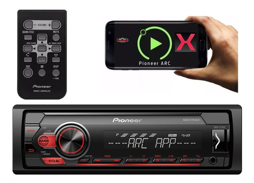 Auto Radio Pioneer Usb Mvh-s118ui Controle Rca Mixtrax