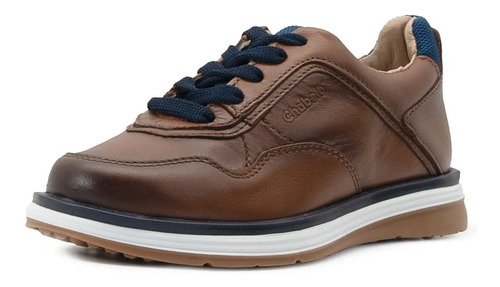 Tenis Bostoniano Moda Niño Chabelo Piel Café 22-25