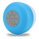 Bocina Con Ventosa Slim Y Impermeable Portátil Bluetooth Azul 110v