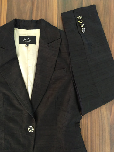 Blazer Daslu Feminino Social P Preto Seda Luxo Original