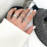 Set De Maquillaje - Yiendoo Boho Vintage Knuckle Rings Set C