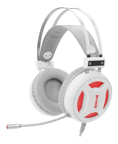 Headset Gamer Redragon Minos Lunar White Pc Usb 50mm H210w