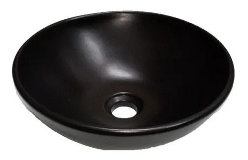 Lavabo Ovalin Moderno Sobre Cubierta Rich Negro 33 Cm 