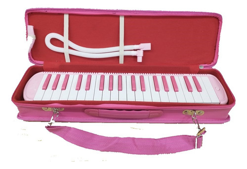 Melodica Escolar 37 Teclas Red Con Estuche Color Rosa