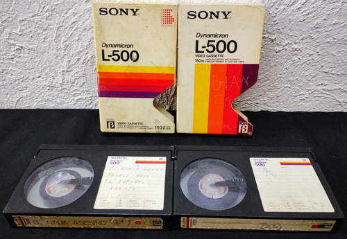 Videocassette Betamax Sony  Dynamicron L-500 2pack Retro