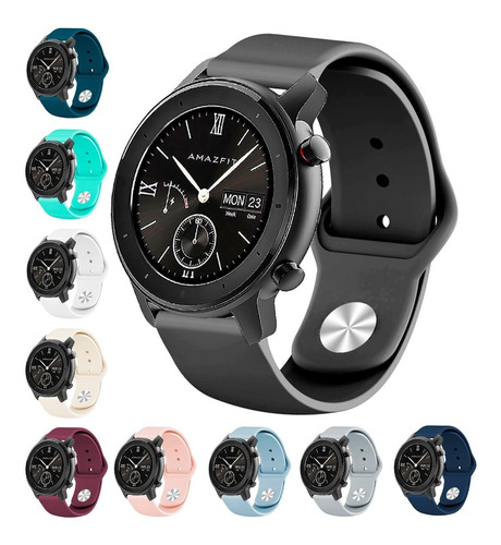 Correa Deportiva Lisa Premium Para Amazfit Gtr 42mm