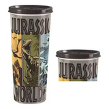 Vaso Jurassic World Con Tapa Marca Tupperware Bpa Free