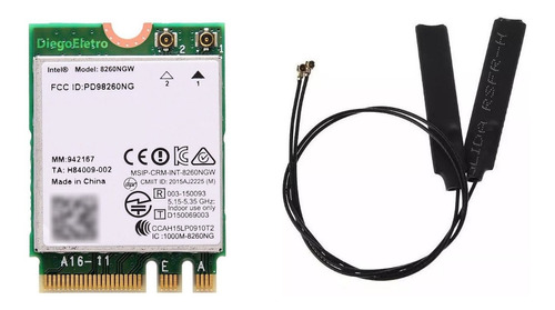 Placa Wireless Para Dell Optiplex 3040m + Antenas Internas