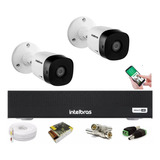 Kit Intelbras 2 Cam Ir 20m Bullet Dvr 4ch Intelbras 