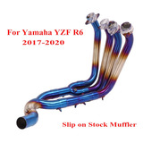 Slip On Stock Silenciador Azul Tubería Para Yamaha Yzf R6