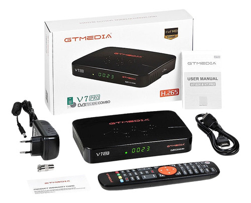 Receptor Tv Satelital Fta Gtmedia V7 Pro Combo Dvb-s2 + Tdt2