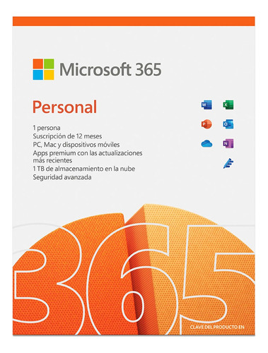 Microsoft Office 365 Personal 1 Usuario 12 Meses