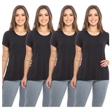 Kit 4 Blusas Feminina Longa Vest Legging Tapa Bumbum Até Eg