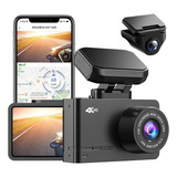 Wolfbox D07 A039 Dashcam Wifi Dual 4k/2.5k+1080p, Cámara Automovil Delantera Y Trasera Con 2.45  Lcd