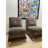 Sillón Individual Gris Moderno - 2 Piezas