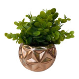 Vaso Decorativo De Cerâmica Trabalhado Rose Gold Liso