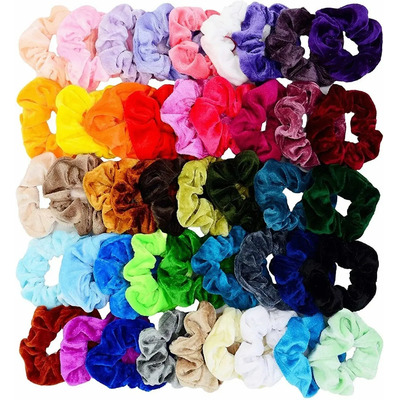 Scrunchies Ligas Elásticas Aterciopeladas Para Cabello 40 Pz | Meses sin interés