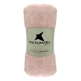 Manta Fleece Kacyumara Casal Rosa 2.2x1.8m Cobertor Inverno