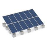 Soporte Aluminio Para 12 Paneles Solares 1 Sola Isla