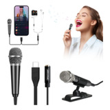 Mini Micrófono De Karaoke Usb C Con Soporte Portátil, Micróf