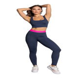 Calça Legging Trinys Emana Id - Mar/pink