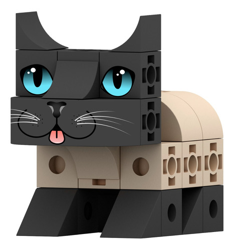 Promo! Juguete Didactico Armable En Forma De Gato Pet Cubics