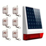 Alarma Comunitaria 120 Db Solar + Bateria + 6 Controles