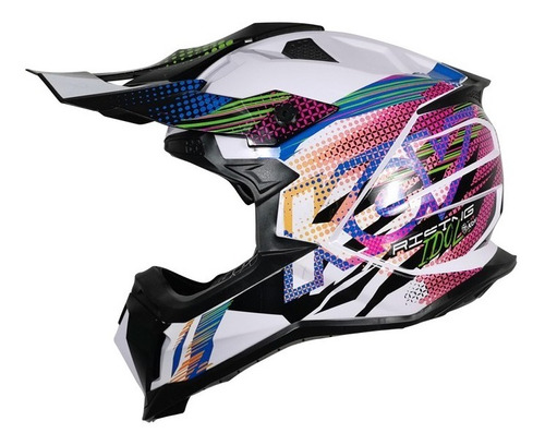 Casco Cross Kov Rising Idol Blanco Motocross Motos.shop