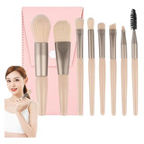 Set 8 Brochas De Maquillaje Kit Profesional Pinceles Brocha