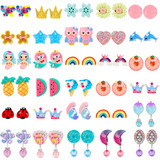 Hicdaw Kids Clip En Pendientes, 30 Pares Clip En Pendientes 