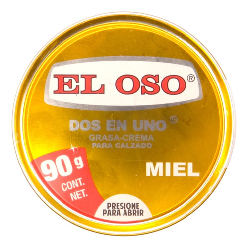 Grasa Crema Calzado El Oso Dos En Uno Color Miel 90g