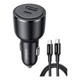 Ugreen 63w Cargador De Coche Usb C Con 1.5m Cable Usb C