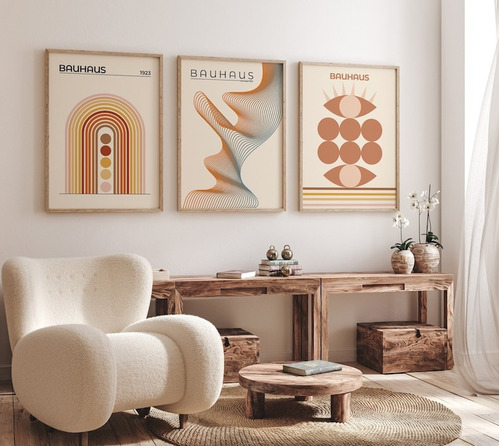 Cuadros Bauhaus Vintage Abstractos   Set X 3