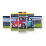 Quadros Decorativos Carro Antigo Fusca Rebaixado Tunado Kit