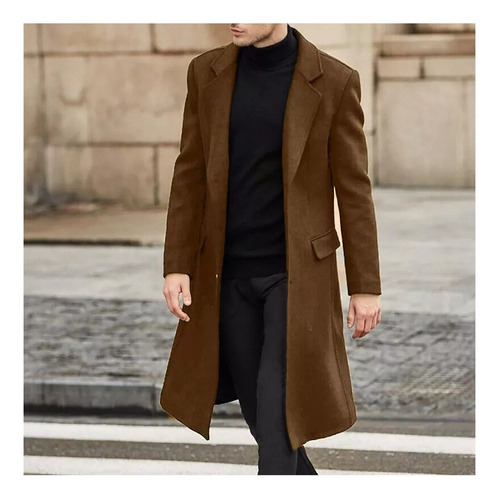 Abrigo Largo De Lana For Hombre British Wool Coat 2023