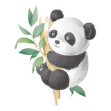Calcomanías De Pared De Panda Y Rama De Árbol, Pegatinas De 