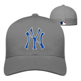 Gorra Nueva York Beisbol Cerrada Gris Logo Terciopelo Bnc A