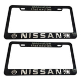  Portaplacas Premium Delgago Nissan Jgo 2 Piezas Relive