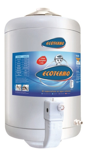 Termotanque A Gas De Carga Superior Ecotermo Le51 Color Blanco