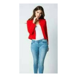 Blazer De Fiesta, Modelo Corto Abierto. Mujer