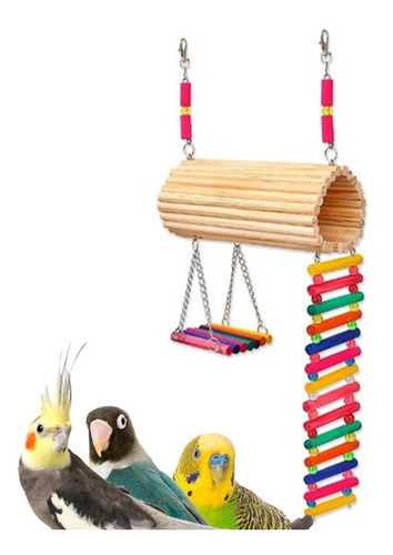 Brinquedo Playground Para Calopsita Periquito Hamster